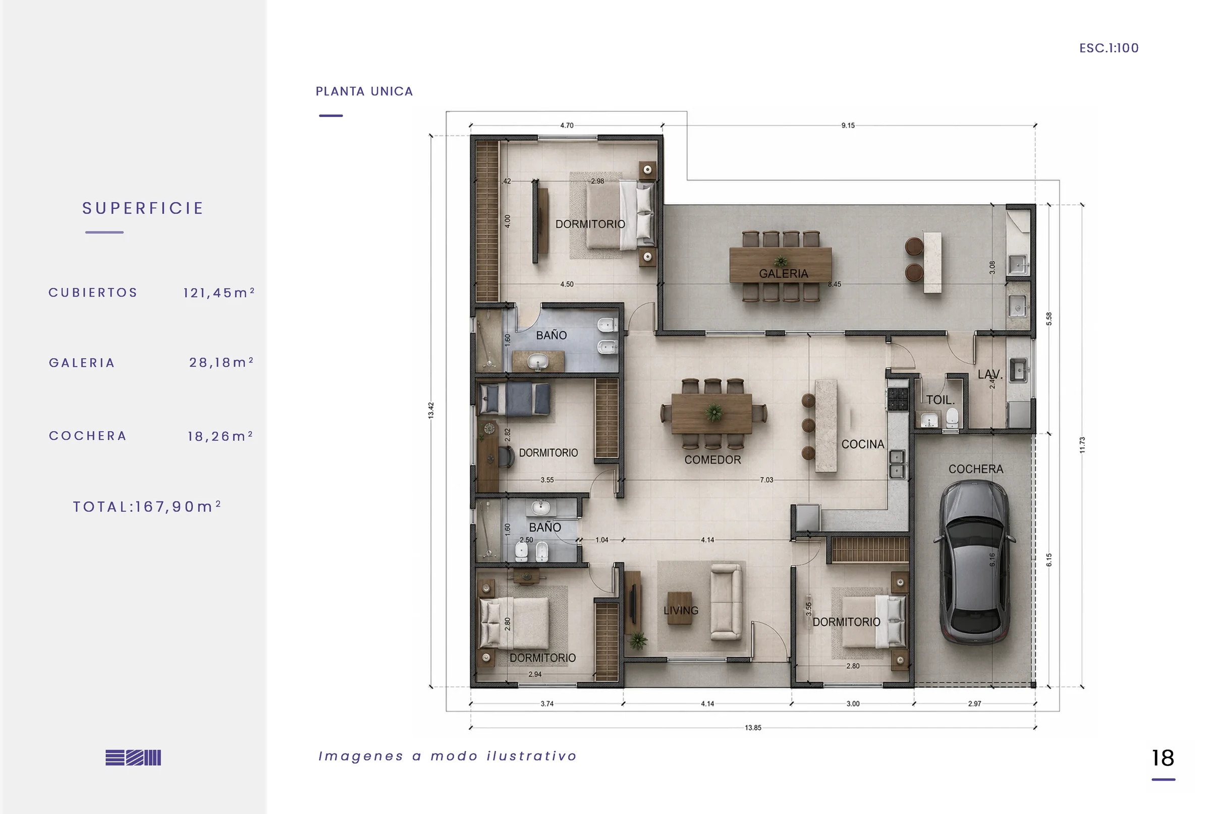 Planta del modelo Atlanta