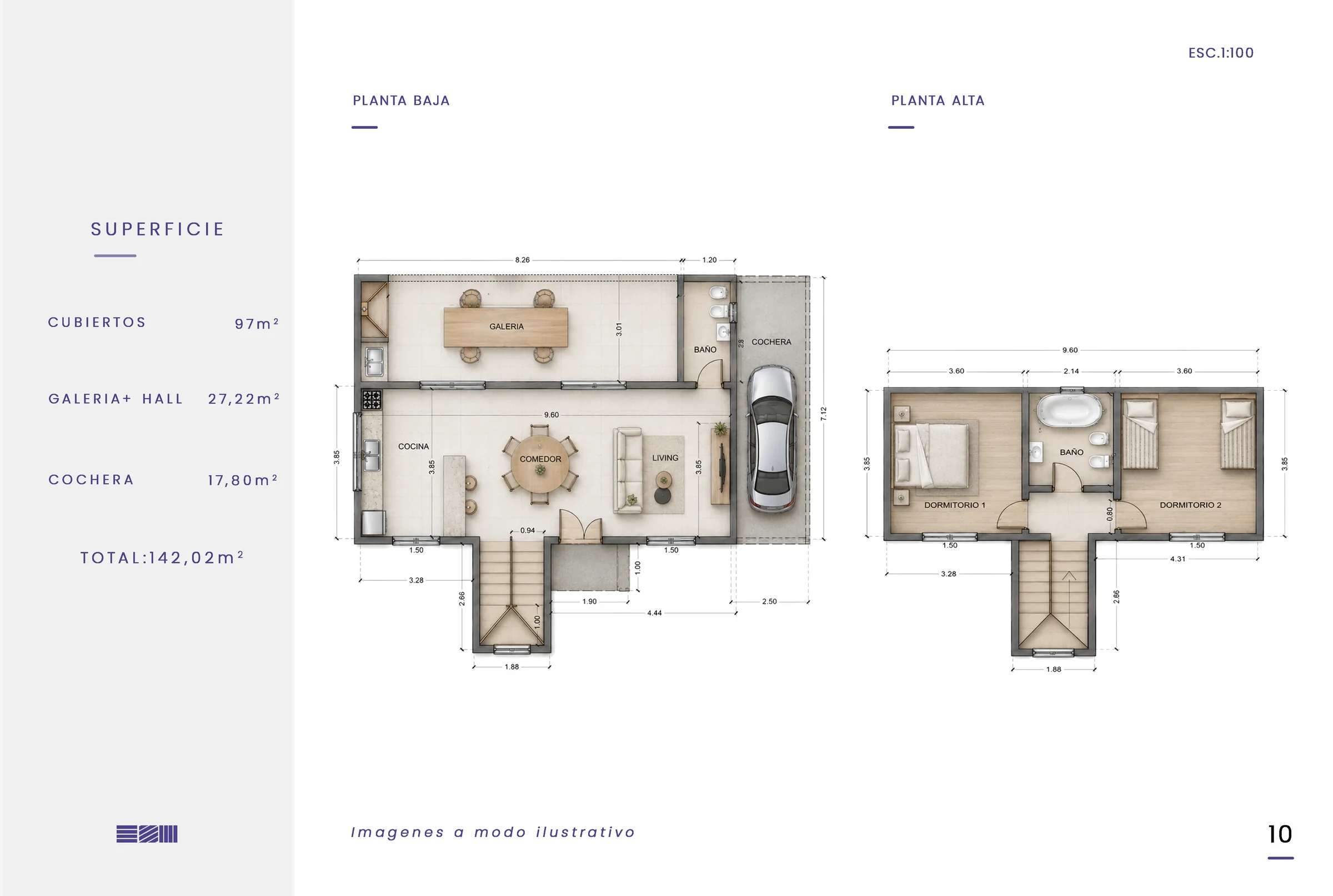 Planta del modelo Chicago