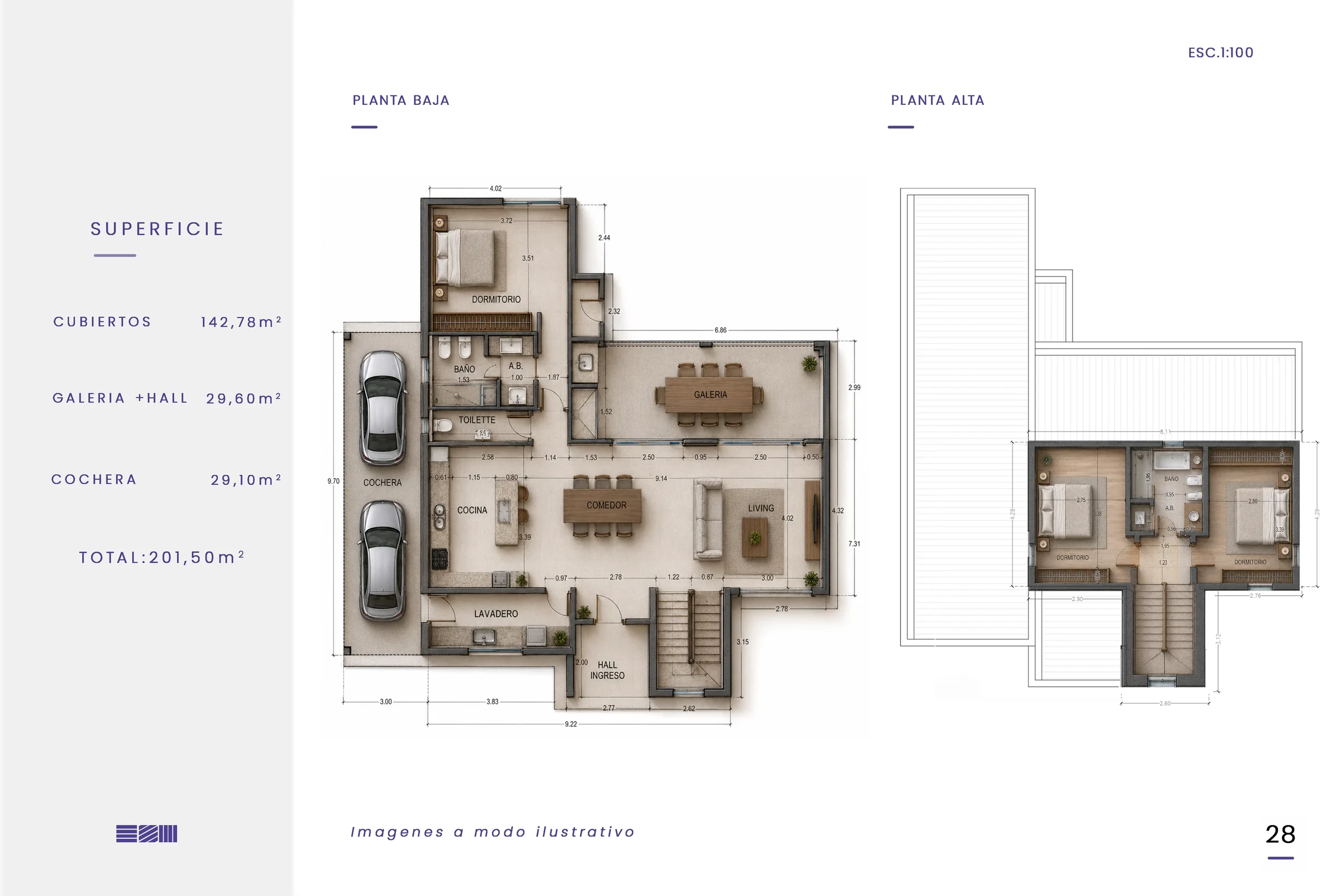 Planta del modelo Dallas