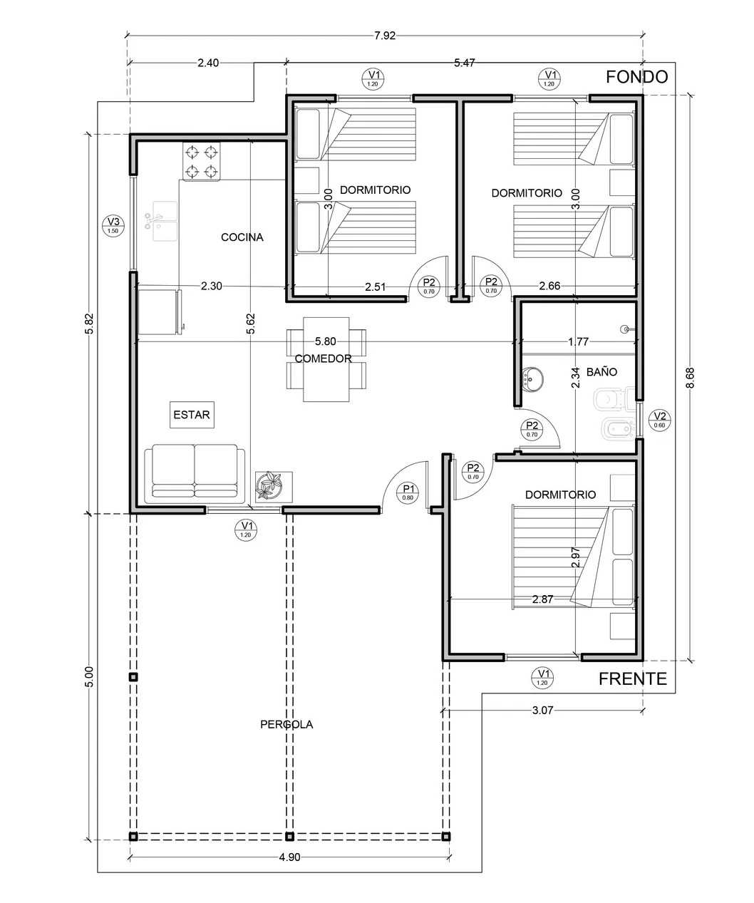 Planta del modelo Florida