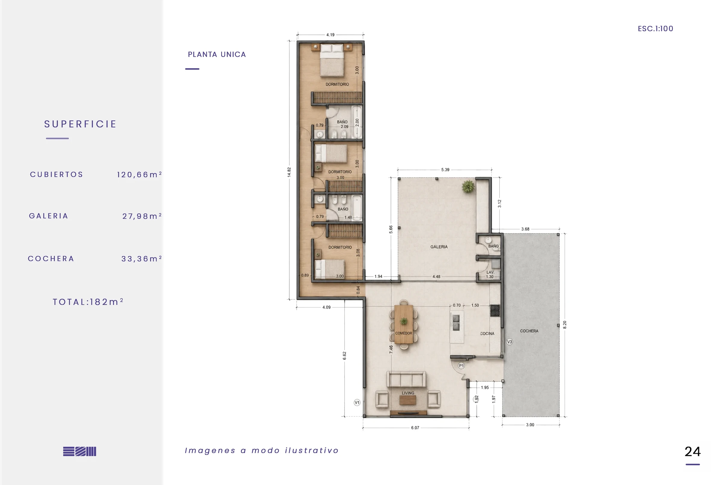 Planta del modelo Houston