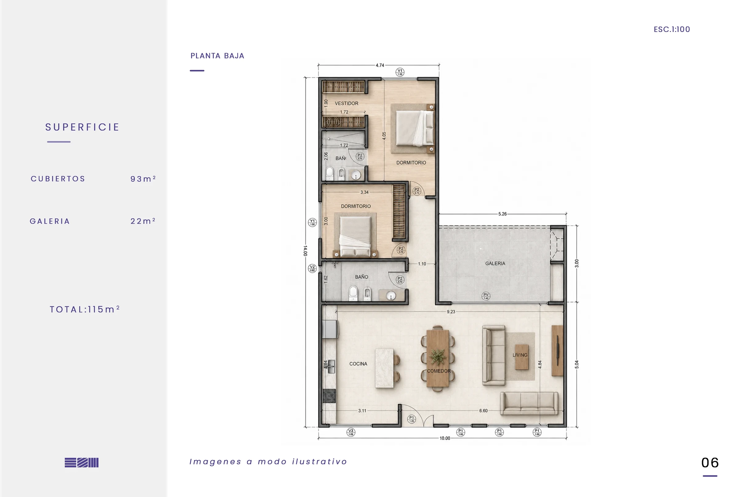 Planta del modelo Misuri