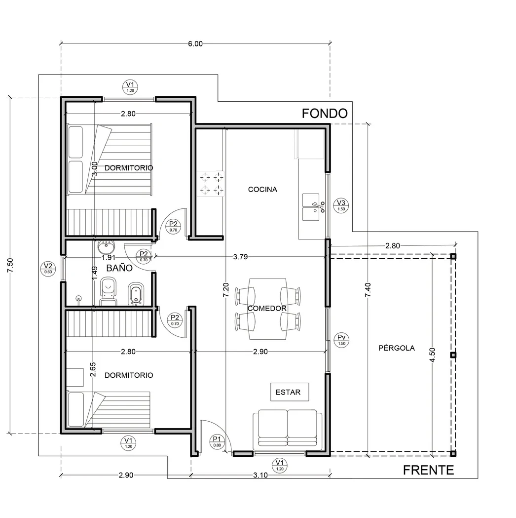 Planta del modelo Montana