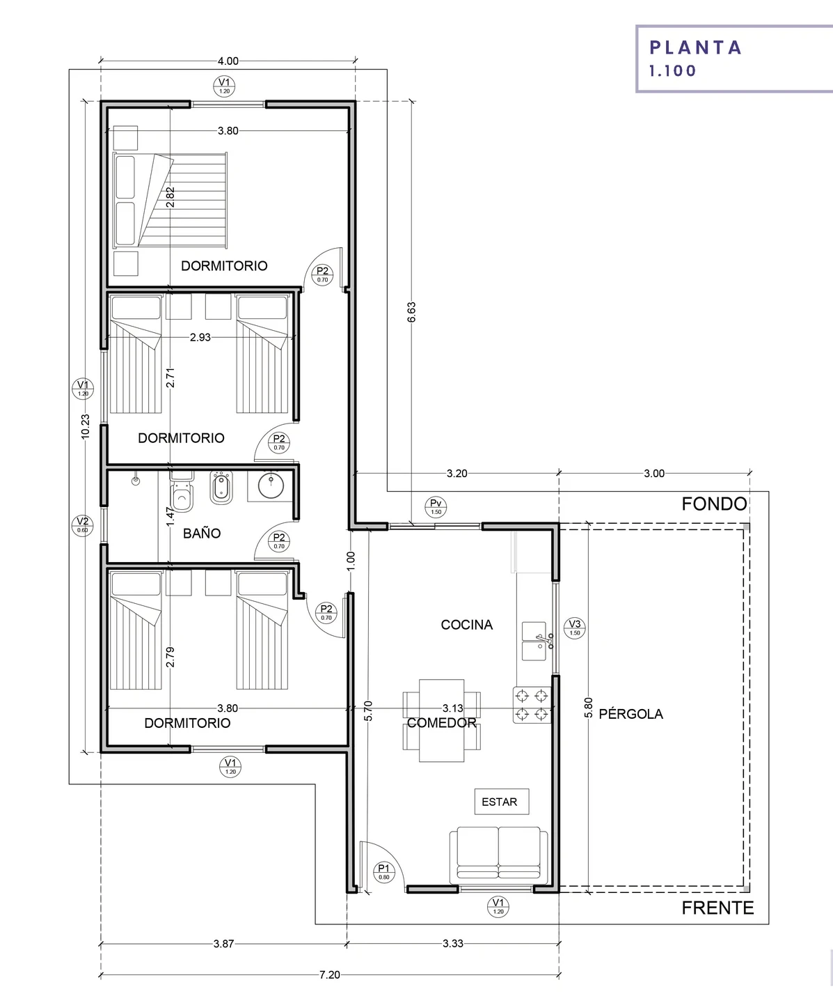 Planta del modelo Oklahoma