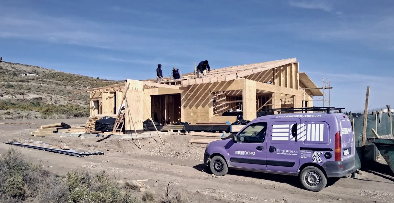 Montaje de una vivienda en Wood Framing con el equipo de Nexa en obra